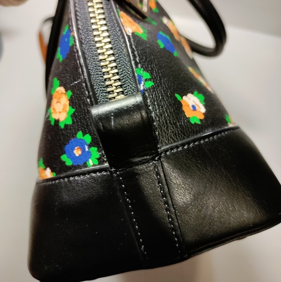 Coach Satchel Crossbody Purse Doomed Sierra Tea Rose Floral Print #F57924 - Picture 11 of 16